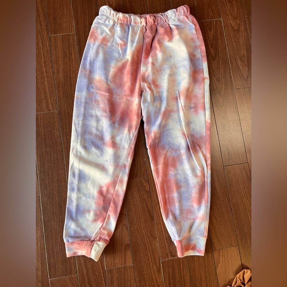 pink & purple tie dye joggers